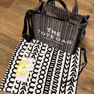 Marc Jacobs Black and Gray Patterned Tote